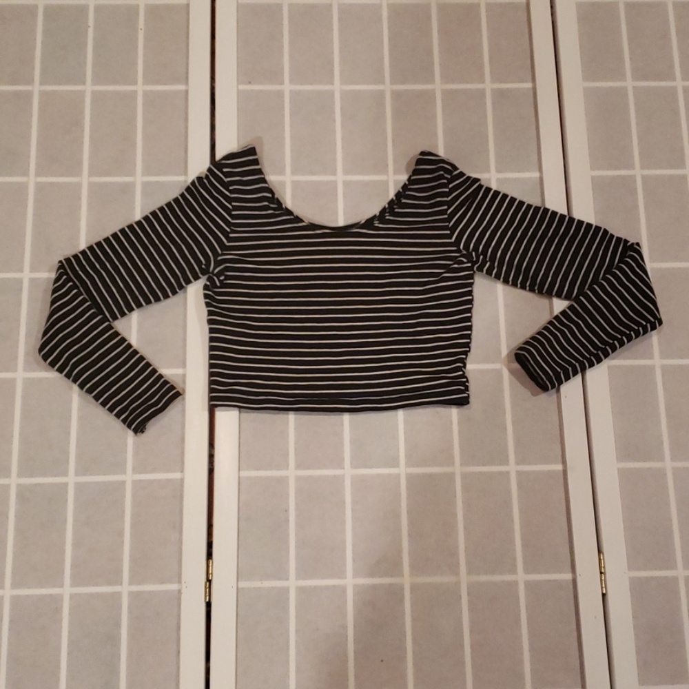 American Apparel Long Sleeve Crop Top M